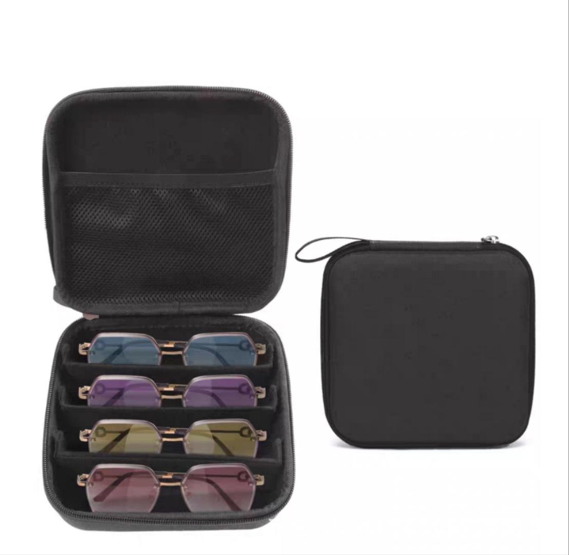

LIUSHADUOLA Adjustable 4/7-Compartment Eyewear & Fashion Glasses Organizer - Portable Partition Storage Box Suitable for Travel