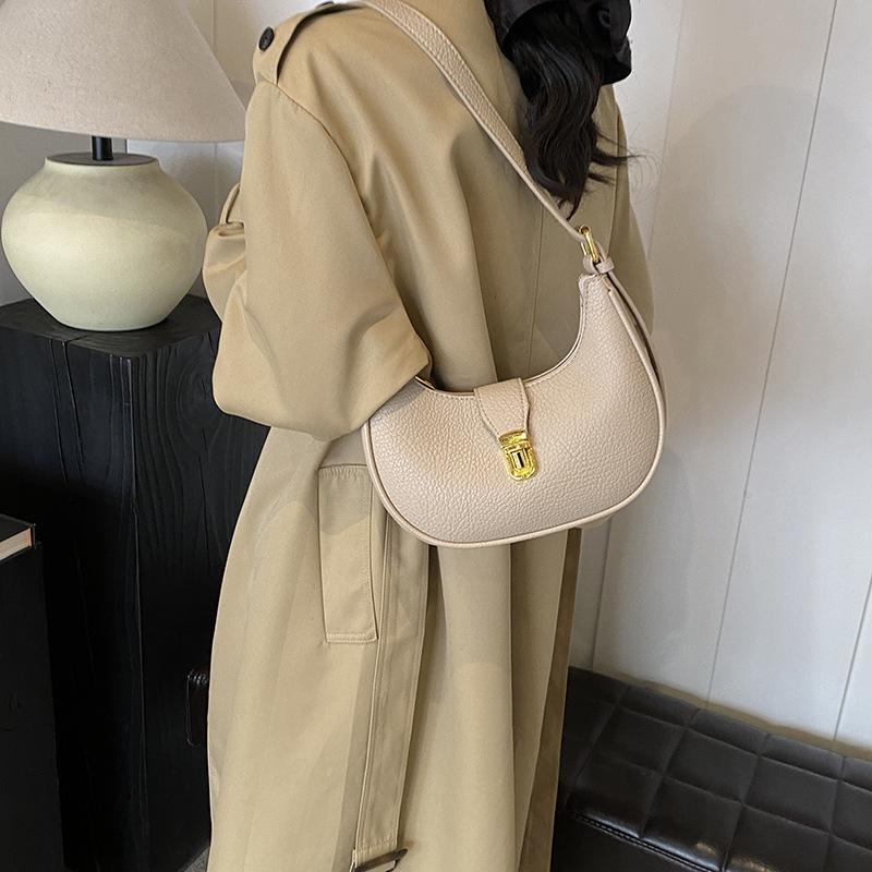 Premium textured matte underarm bag women's bag 2025 vintage Maillard shoulder bag commuter messenger bag