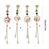 Four Gentleman Flowers Themed Ornamental Pin Secure Back Closure Traditional Asian Inspired Jewelry Accessory For Ladies