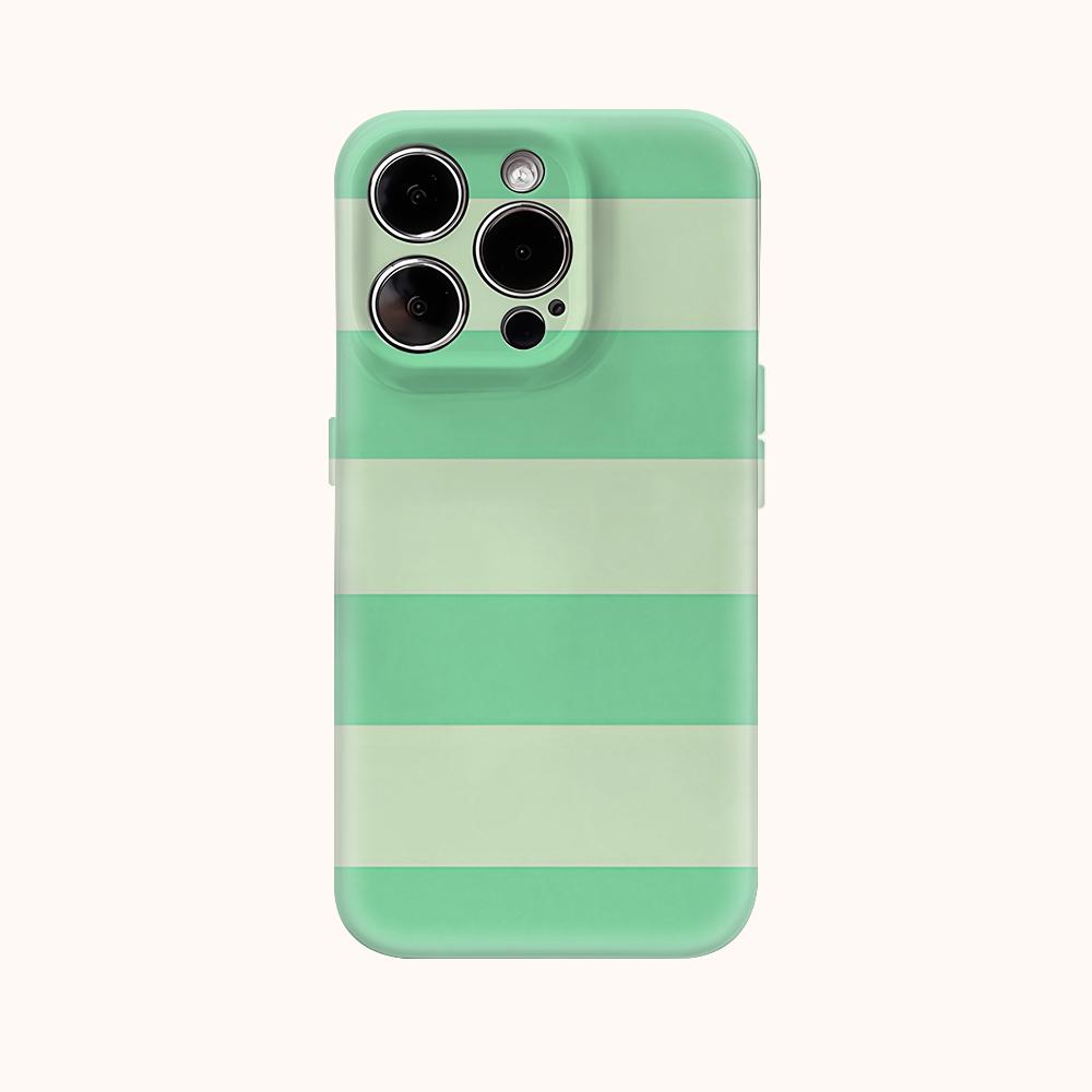 Green Lime Stripe Energy Phone Case for IPhone 16 15 14 13 12 11 X XS XR XSMAX 7 8 Pro Max Plus Double-layer Back Cover