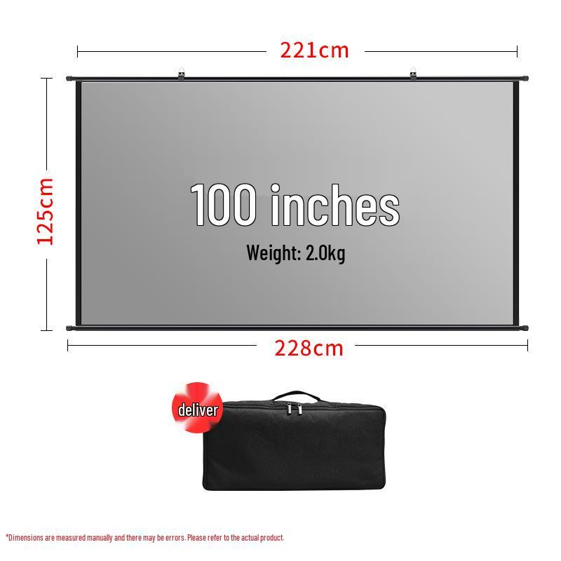 

100-дюймовый портативный уличный проекционный экран со стойкой