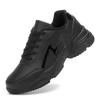 Frühling Herbst Leder Gesicht Schuhe Schwarz Wasserdicht und Rutschfest Sport und Freizeit Schuhe