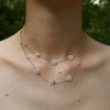 Freshwater Pearl Necklace Collarbone Chain High-End Sense Niche Titanium Steel Non-Fading Jewelry Necklace Women