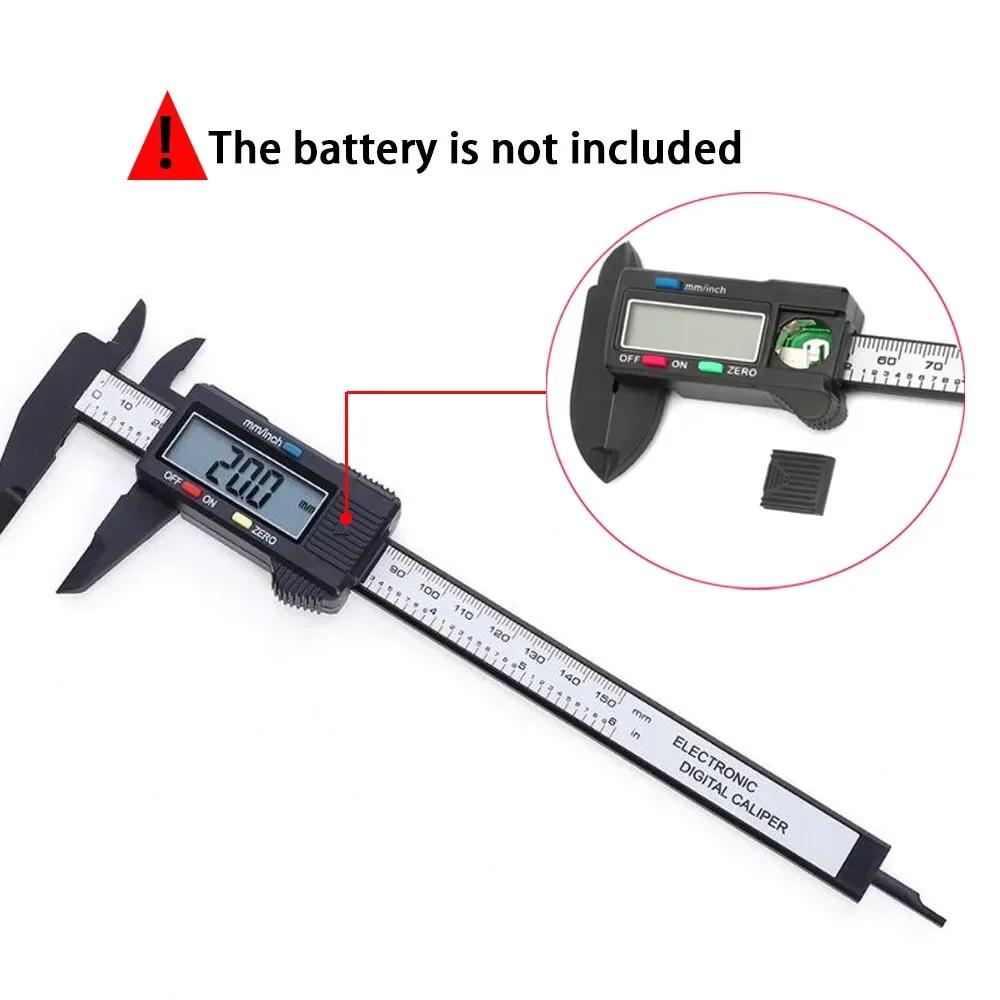 150mm Electronic Digital Caliper Carbon Fiber Dial Vernier Caliper Gauge Micrometer Measuring Tool Digital Ruler