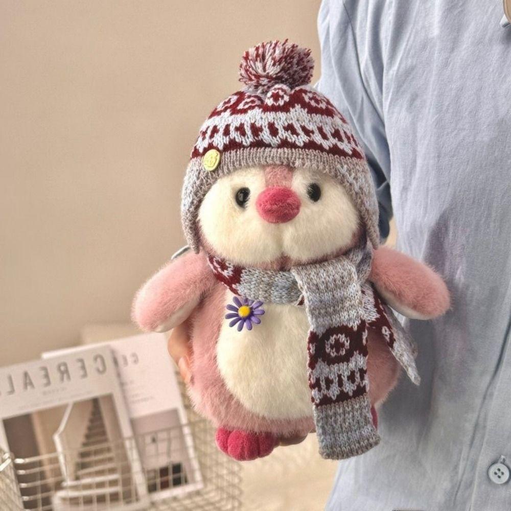 Fluffy Soft Penguin Doll Plush Toy Pink Grey Blue Kawaii Doll Birthday Gift