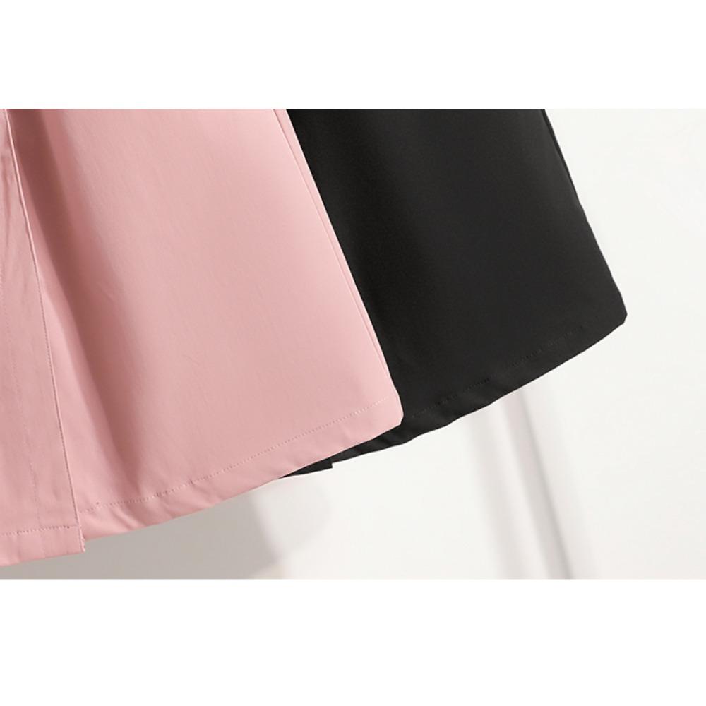 DIMANAF 2025 Übergröße Neue Frühling Elastische Baumwollröcke Damen A-Linie Mode Lockerer Rock Hohe Taille Vintage Maxi