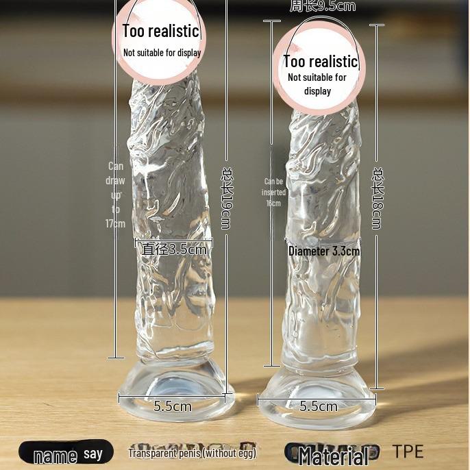Mi Ji Transparent Eggless Crystal Suction Cup Female Masturbator