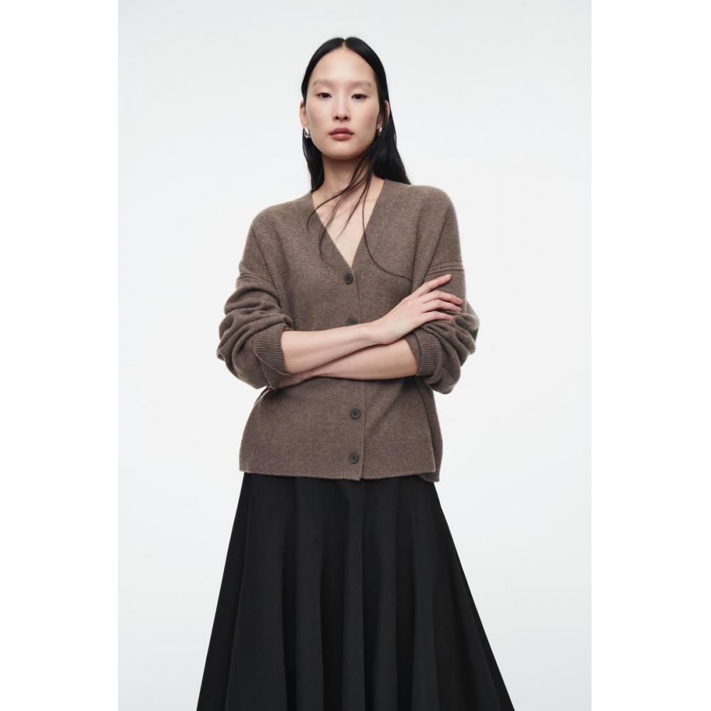 

Cos Japan 100 Cashmere Cardigan Braun/M
