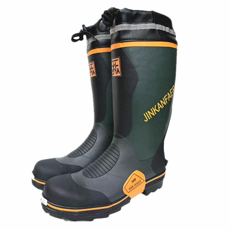 

Чоловічі високі гумові дощовики зі сталевим носком, захищені від проколів – Всесезонне, протиударне, м яке захисне взуття L (41-42)