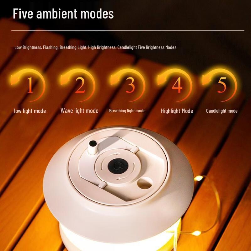 Outdoor Rechargeable Camping Tape Measure Tent Light
