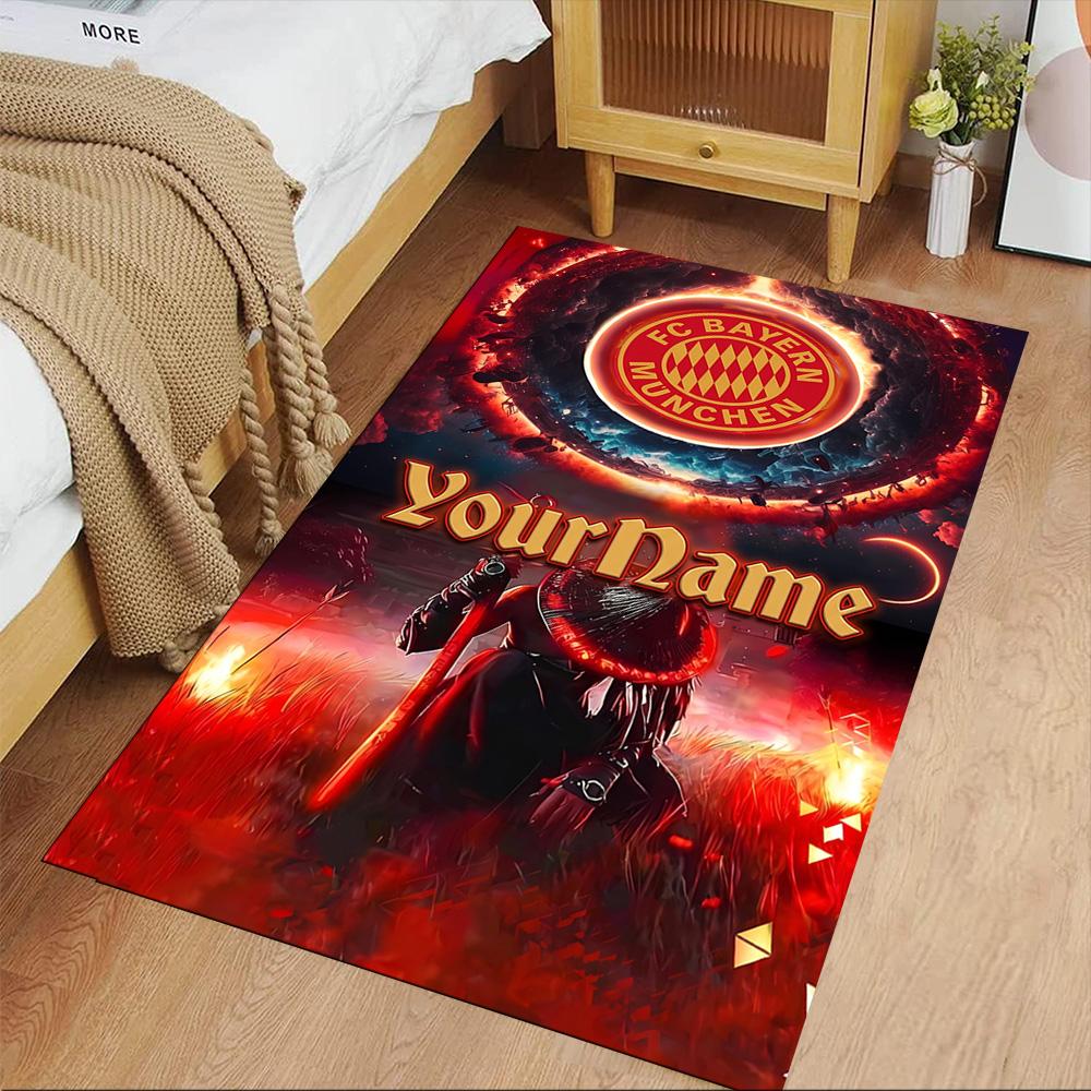 Bayern Munich Customize Text Floor Rug Office Rug Suitable for Playrooms Living Rooms Outdoor Study room Anti-slip Rug Office home decor