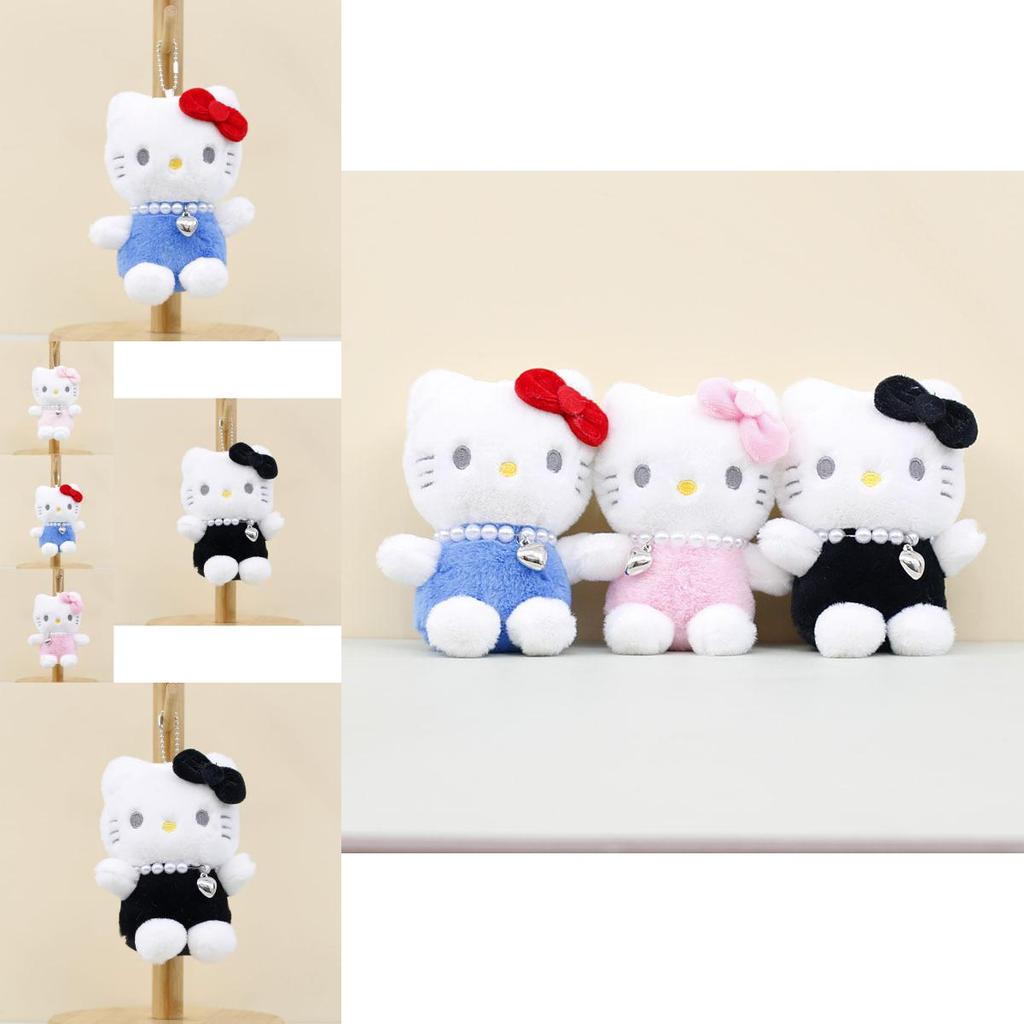 Adorable Plush Hello Kitty Keychain 13cm Cute Cat Backpack Accessory For Girls