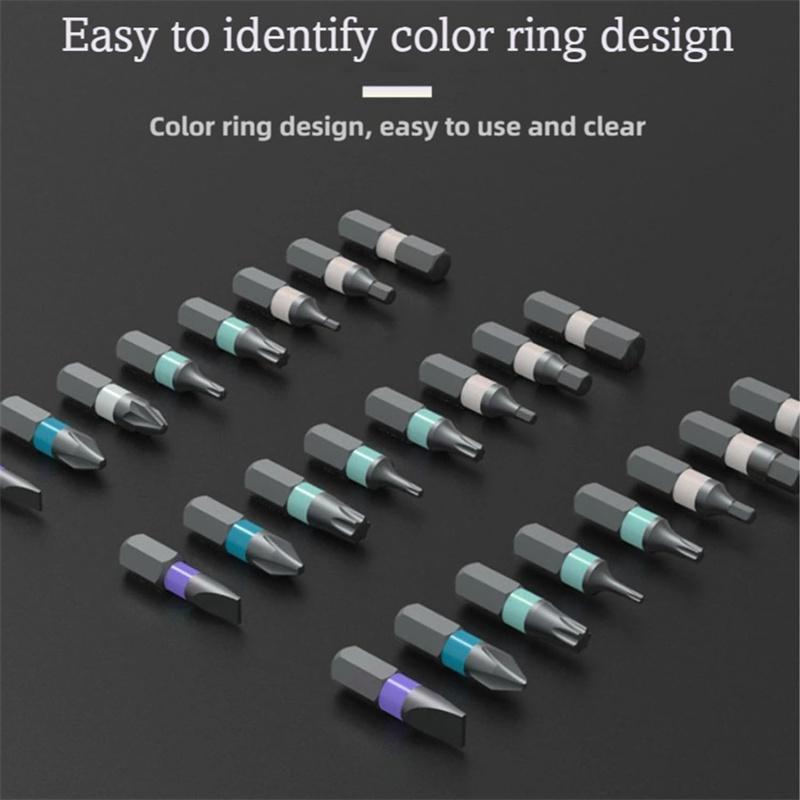 24 In 1 Magnetic Screwdriver Set Magnetic Compact and Portable Ratchet Screwdriver with Reversible High Torque Drive Handle