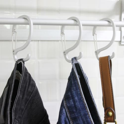 Silver S-shaped Hooks, Anti-slip, Size (9cm Total Length, 3.3cm Wide Opening), S-hook Carabiner, General-purpose Hooks, Rust-proof, Non-slip, for Wall