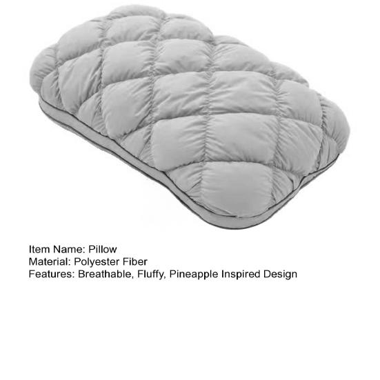Pineapple Pillow Soft Fluffy Neck Pillow Stuffed Down Pillow Balanced Softness And Support for Back Side Stomach Sleepers
