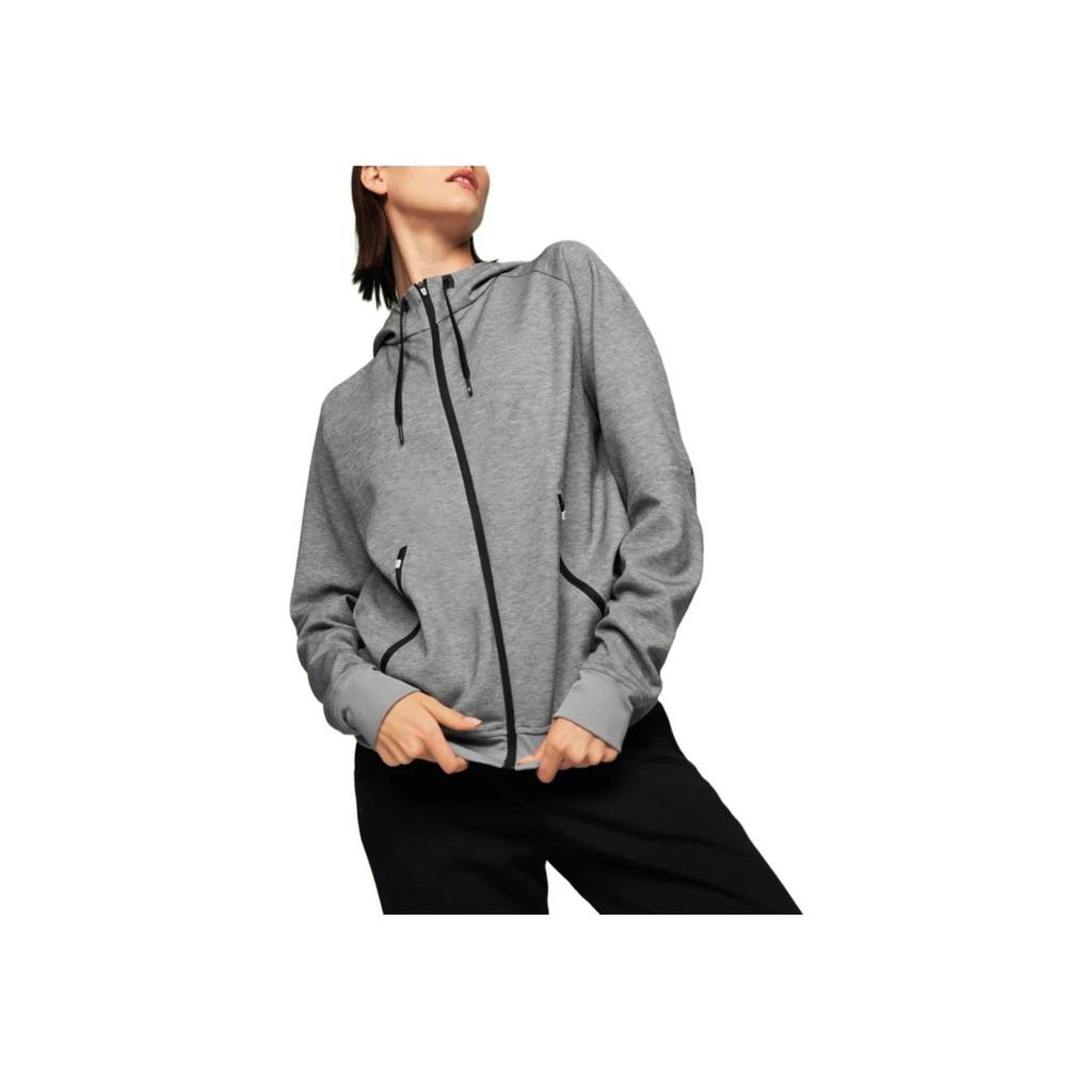 On Zipped Hoodie Solid Color Hooded Zip-Up Jacket Sweatshirt Women hoodies Gray 1WE11800423
