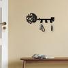 Bohemian Metal Wall Key Holder Black Gold Hooks Entryway Hall Bathroom Storage Decor