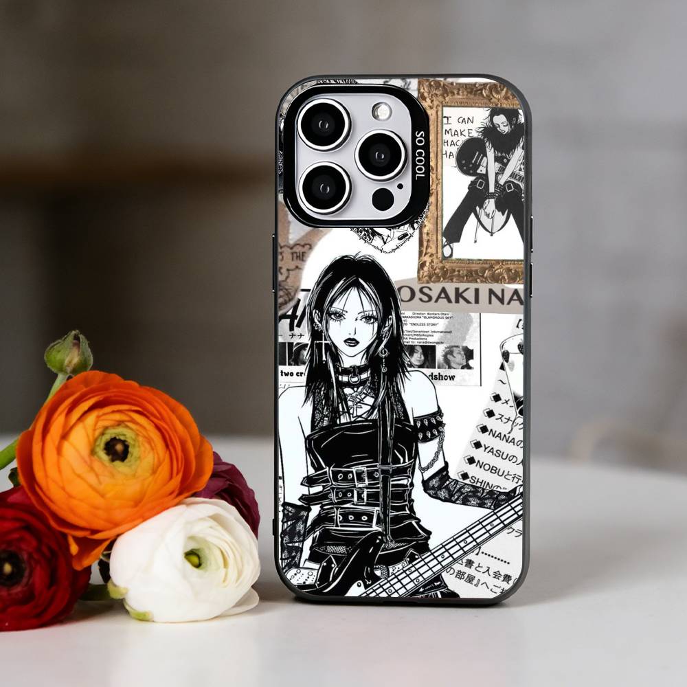 Anime N-Nana Osaki Phone Case For iPhone 17,16,15,14,13,12,11 Plus,Pro Max,XS,Colorful Silver Phone case Funda Cover iPhone13PRO