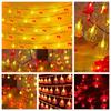 Battery Powered Red Lantern String Light Flashing Spring Festival String Light  Holiday