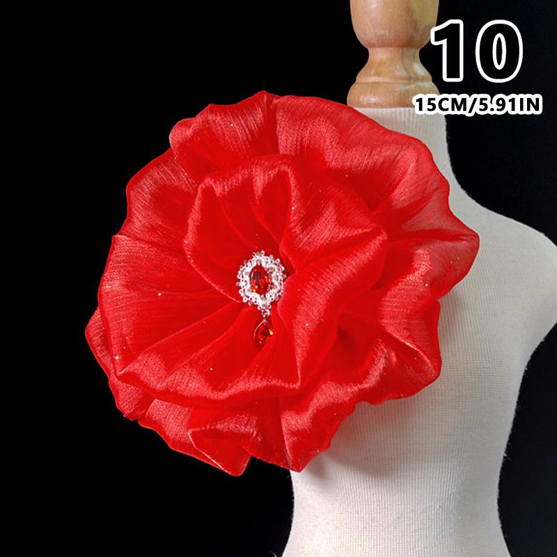 Applicazione Fiore 3D Grande Patch Applicazione per Abiti da Donna Spilla di Lusso di Design Accessorio Spalla Sposa da Palcoscenico