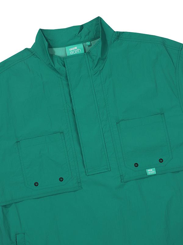 Bbc Earth Patch Pocket Short Sleeve Anorak_Teal Green