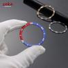 38mm Flat Fashion Luminous Aluminum Watch Bezel Insert Fits SKX007 SKX009 SRPD Watch Cases NH35 NH36 Movement Watch Ring Parts