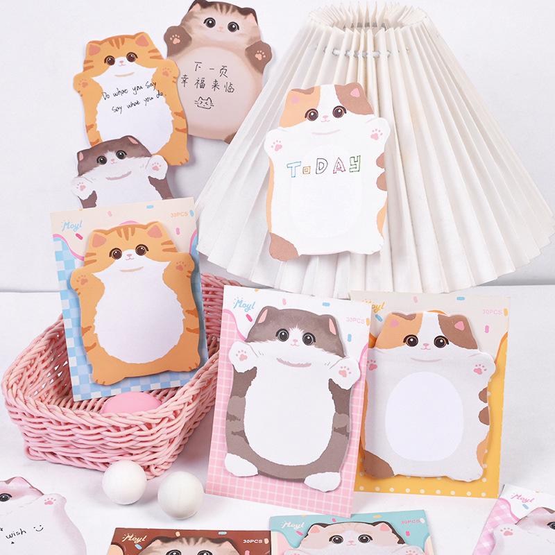 Office School Supplies Cute Animal Sticky Notes Girly Heart Mark Small N Times Hug Cat Memo Pad Kawaii Stationery Lovely Gift