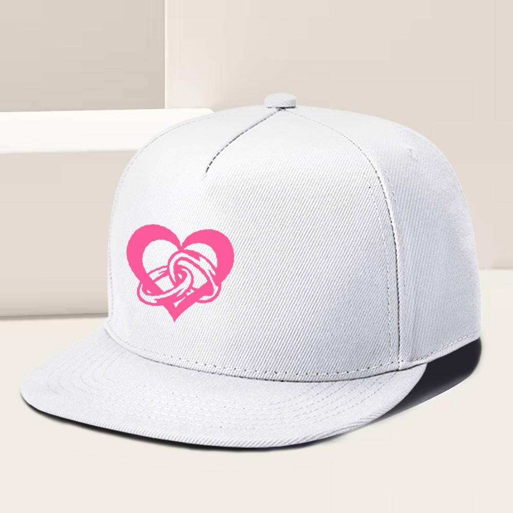 

Розовая Переплетенное Сердце Snapback Кепка Полиэстер Регулируемая Унисекс Уличная Мода Шляпа с Плоским Козырьком One Size