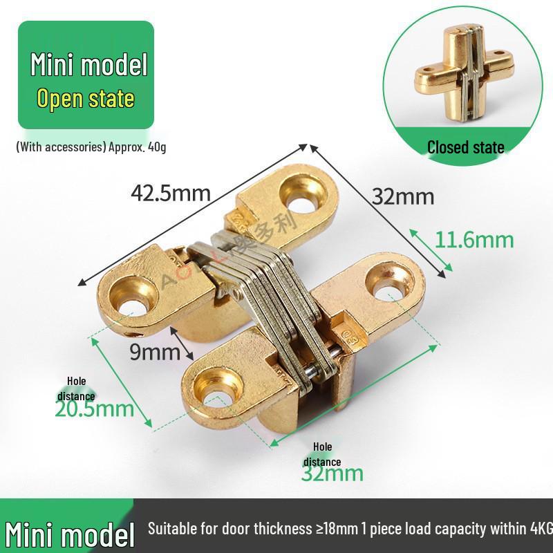 Hidden Concealed Hinge for Folding Wooden Doors - Accessories