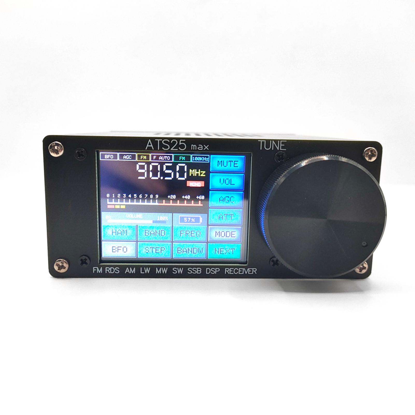 

ATS-25 Portable Radios Receiver Upgraded Si4732 Chip with 2.8-inch Color Touching Screen HAM Frequency Modulation Radios Search Functionwith Buil