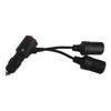 12/24V 2-in-1 Auto-Netzteil Verteileradapter mit Ein/Aus-Schalter 1 Stecker auf 2 Buchsen Y-Verteiler Zigarettenanzünder-Adapter
