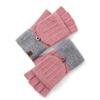Xi Hong Women's Knitted Winter Half-Finger Fleece Gloves (3-Piece Set)