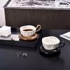 Creative European Ceramic Coffee Mug with Saucer Large Capacity Office Home Breakfast Cup for Milk Tea