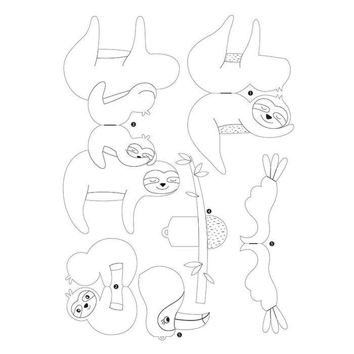 Sloth Mobile Decorating Kit for Kids