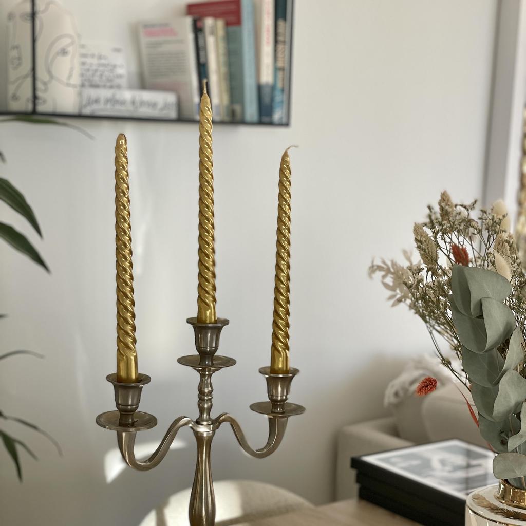Lot de 4 bougies torsadées