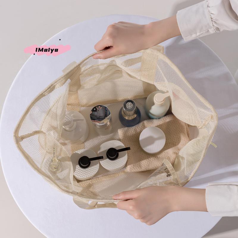 M-Handheld Bag Large Capacity Travel Swimsuit Storage Organizer Portable Tote Swimming Mesh Vacation Storage Bag New Gym Bag