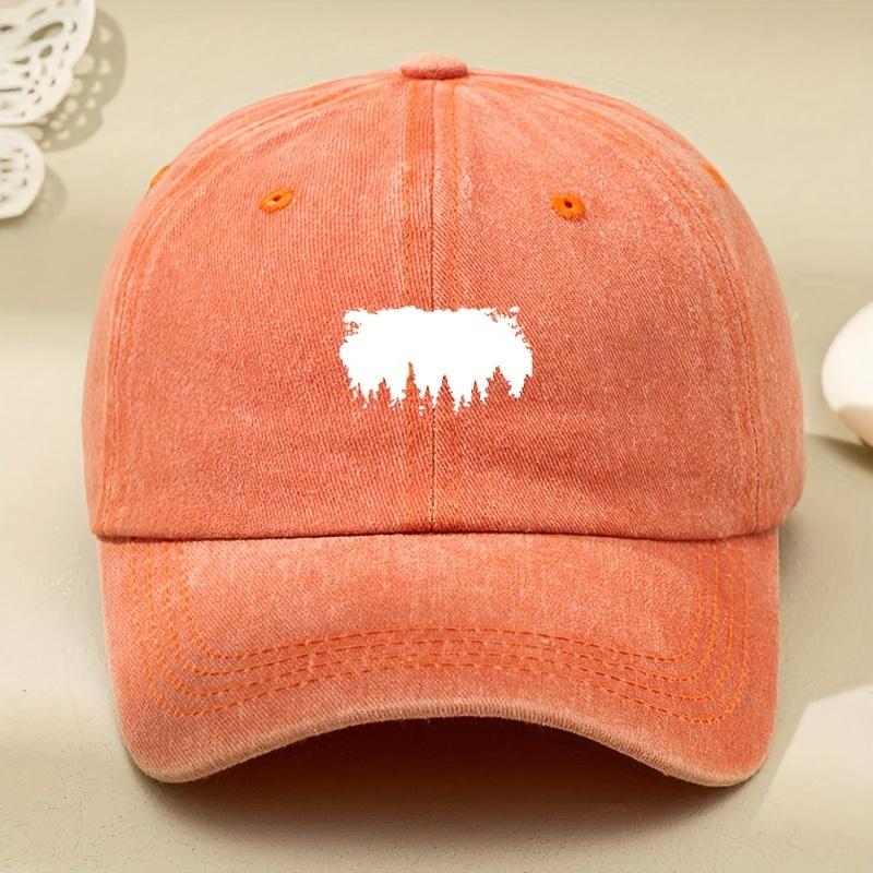 Forest printed baseball cap for men and women,adjustable retro foreign trade cap suitable for outdoor leisure and sun protection