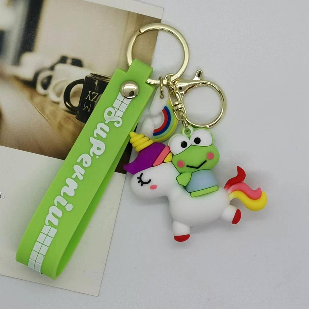 New Creative Cartoon Colorful Horse Mingchuang Sanrio Kuromi Pudding Dog My Melody Doll Keychain Bag Car Keychain Accessory