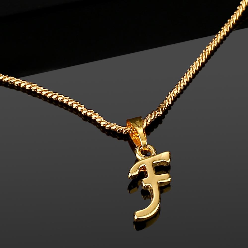 

Estele Valentine gift - Позолоченная подвеска с буквой F Intital для женщин