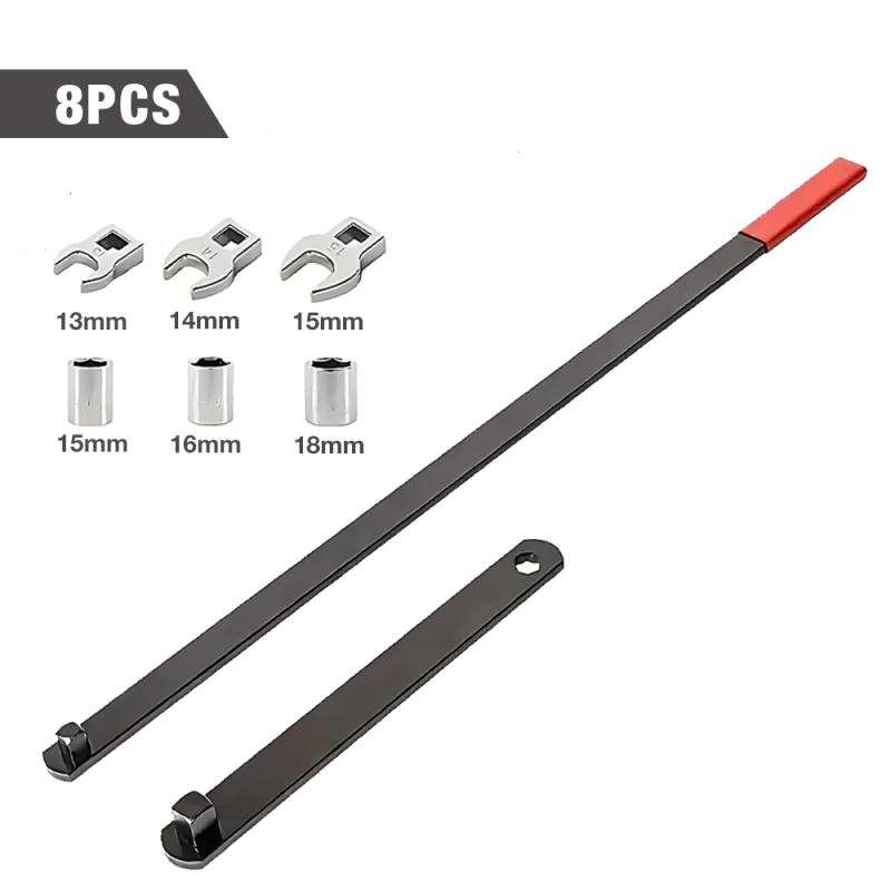 

Универсальный набор из 8 шт. Инструмент для регулировки натяжения ремня, набор ключей для натяжного ролика с удлинительным рычагом для обслуживания и ремонта легковых и грузовых автомобилей 8PCS