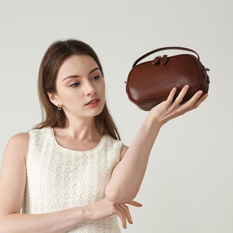 Genuine Leather Women's Bag Crossbody Phone Case Large-capacity Portable Small Bag for Commuting