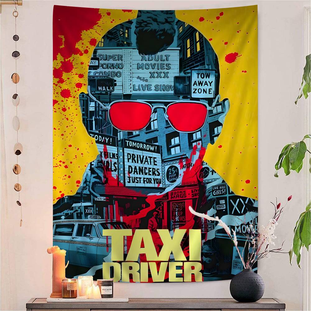 Crime Thriller Movies Taxi Driver DIY Wall Tapestry For Living Room Home Dorm Decor Wall Art Decor