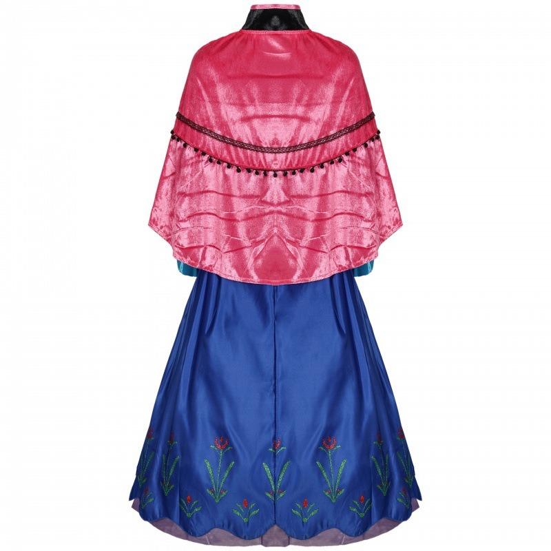 Halloween Adult Costume Frozen Masquerade Dress Princess Anna Dress