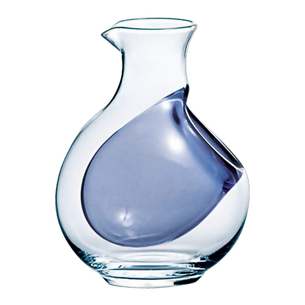 Toyo Sasaki Glass Sake Bottle, 180ml, Handmade Carafe, Made in Japan, 61058CV