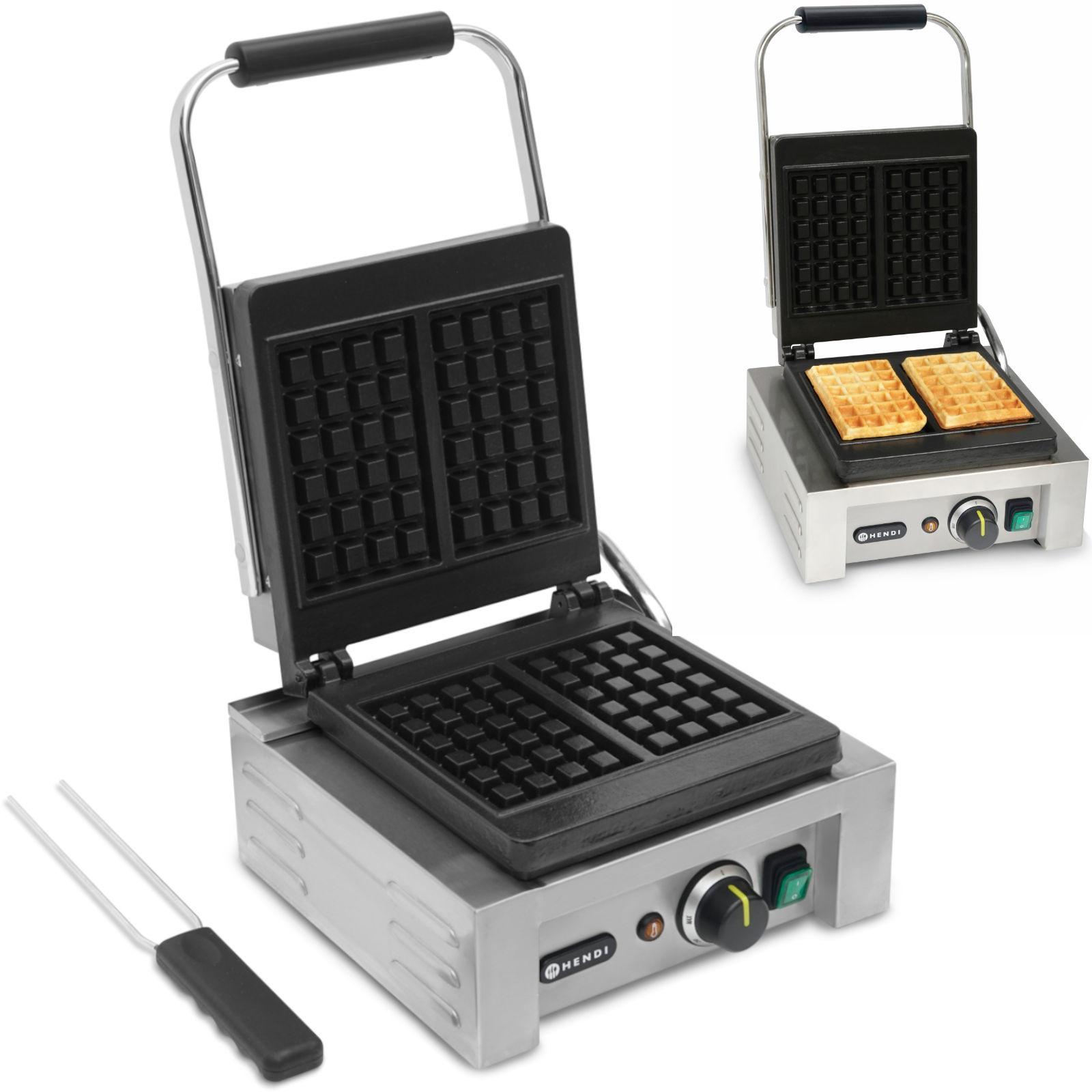 Professionelles Waffeleisen für 2 rechteckige Waffeln, 1,5 kW - Hendi 212103
