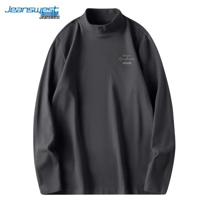 Jeanswest Men's Thermal High-Collar Long-Sleeve T-Shirt