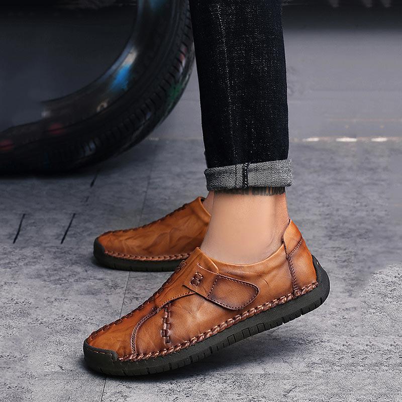 Leather Shoes Men Summer Sneakers Men Tenis Masculino Breathable Moccasins Men