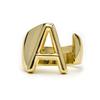Ring - LUXENTER - Alphabet - Adjustable Size - Letter A - 18k Gold Plated