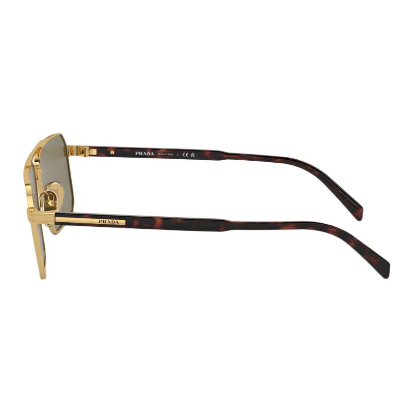 Prada Rectangular Sunglasses With Letter Decoration Men Sunglasses Brown PRA57S5AK90F