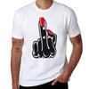 51 Middle finger Stinky fingers Red nails Me too icon TShirt Urban Style Print TShirt